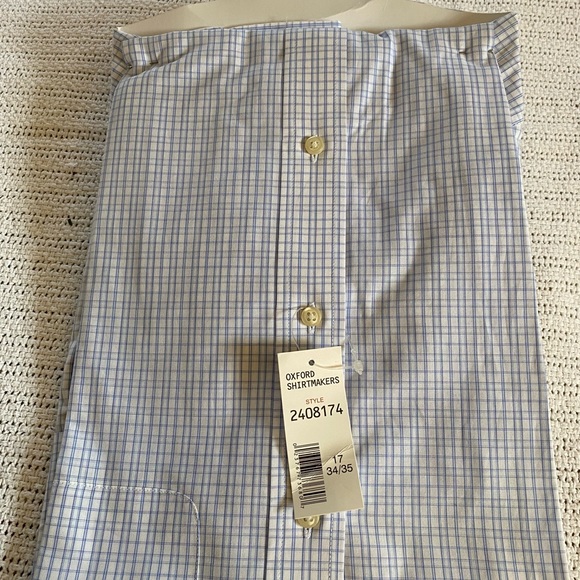 Men’s Button down cotton long sleeve shirt size 17 34/35 sleeve - Picture 3 of 3